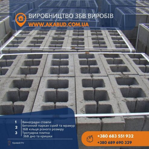 Железобетонные изделия, кольца, еврозабор, плитка. Производи