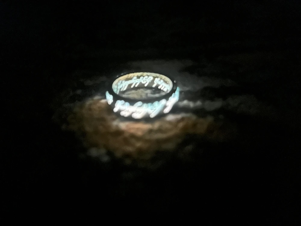 Кольцо Властелин колец со светящимися рунами