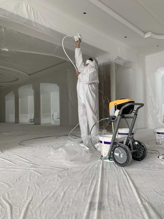 Безвоздушне Фарбування – стін, стелі , колон – висока якість