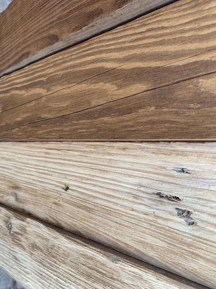 Дошка браширована з термососни (штучне старіння)