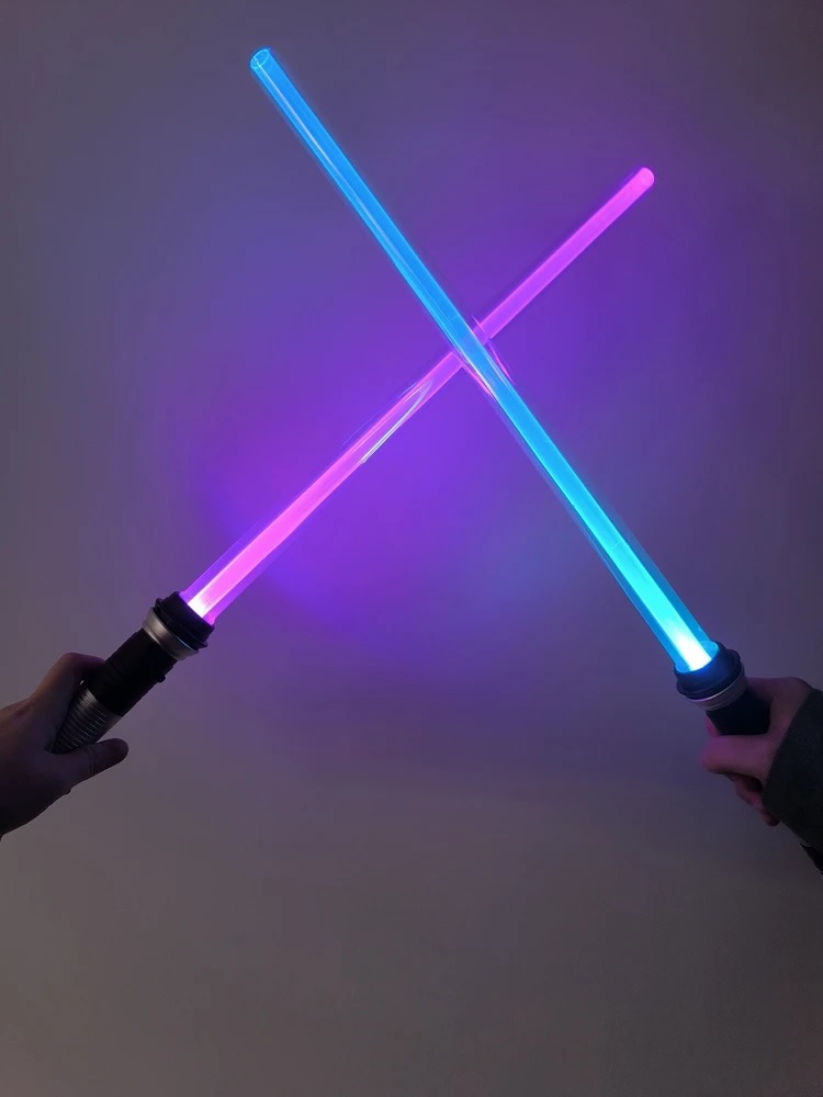 Двусторонний световой меч 132 см, 12 переключаемых цветов кл