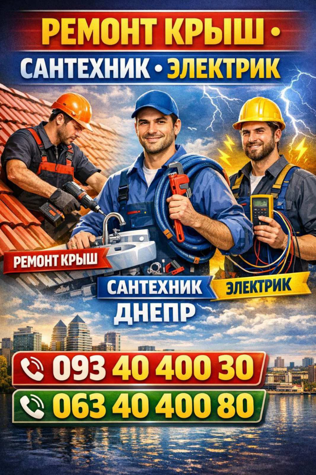 Мотаж, демонтаж, збірка та ремонт меблів, електрика